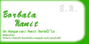 borbala manit business card